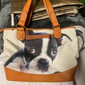 Boston Terrier Print Tote Bag